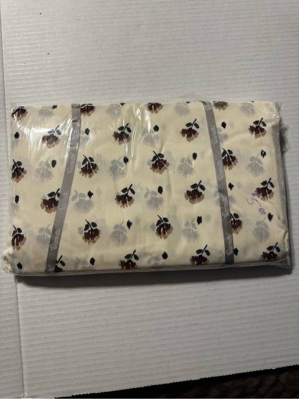 VTG Wamsutta Queen Fitted Sheet: floral